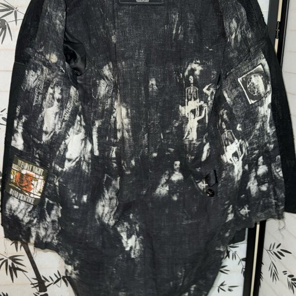 Rare 🔥 Tuesday Night Band Practice Distress Suede Leather Jacket Men Size S - Picture 8 of 13